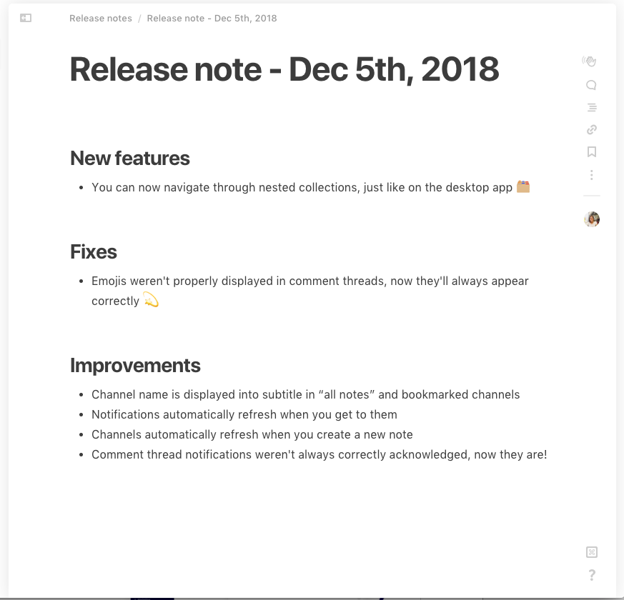 Free And Simple Release Notes Template Release Note Template
